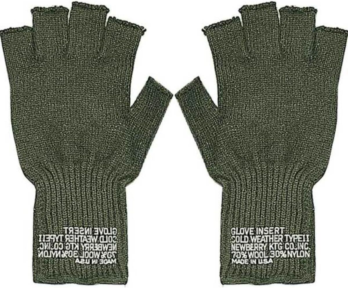 Rothco GI Wool Fingerless Glove, Black : Cold Weather Fingerless Gloves : Sports & Outdoors