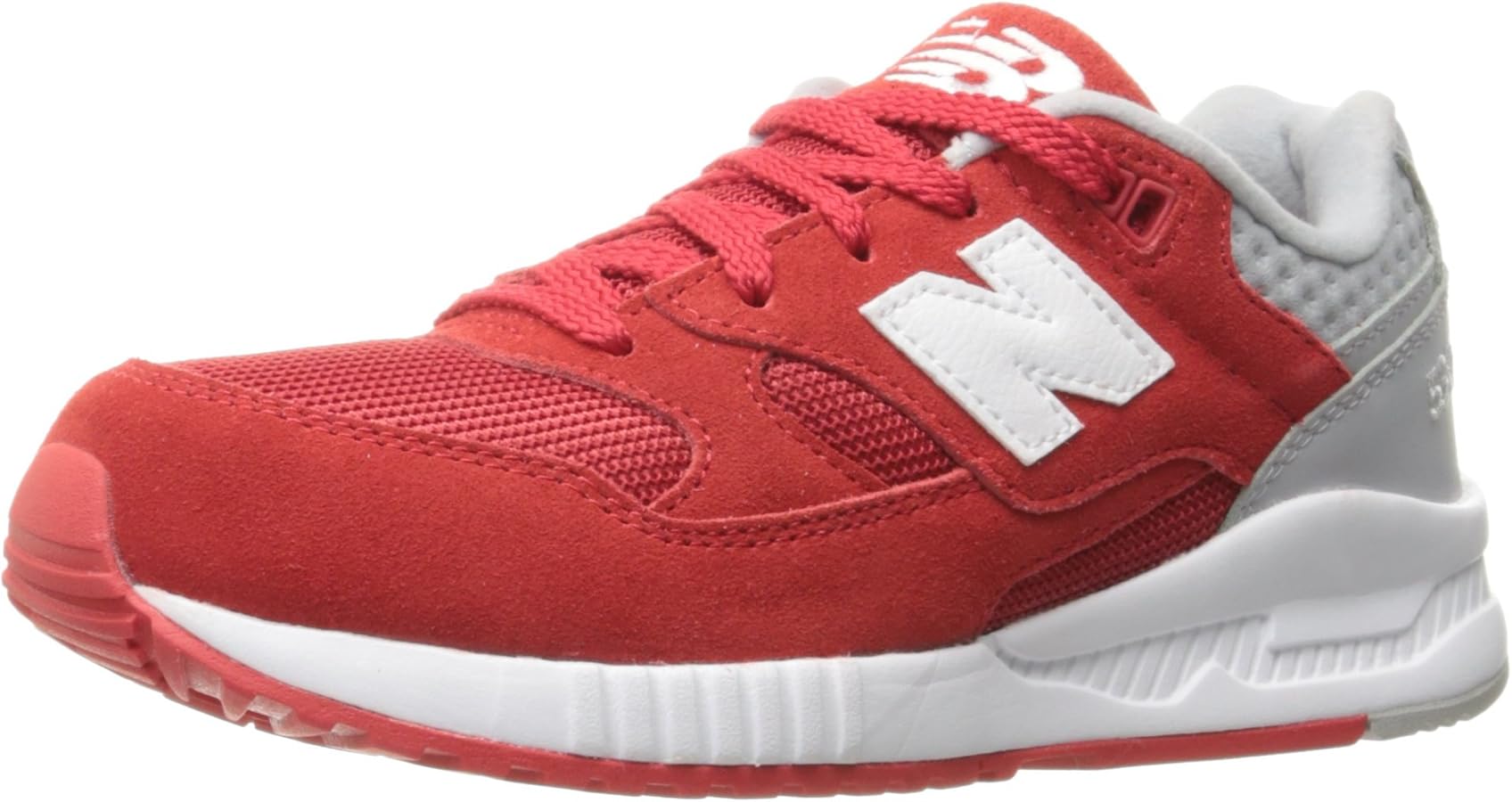 Amazon.com | New Balance Kid's 530 V1 Sneaker, Red/Grey, 4 M US