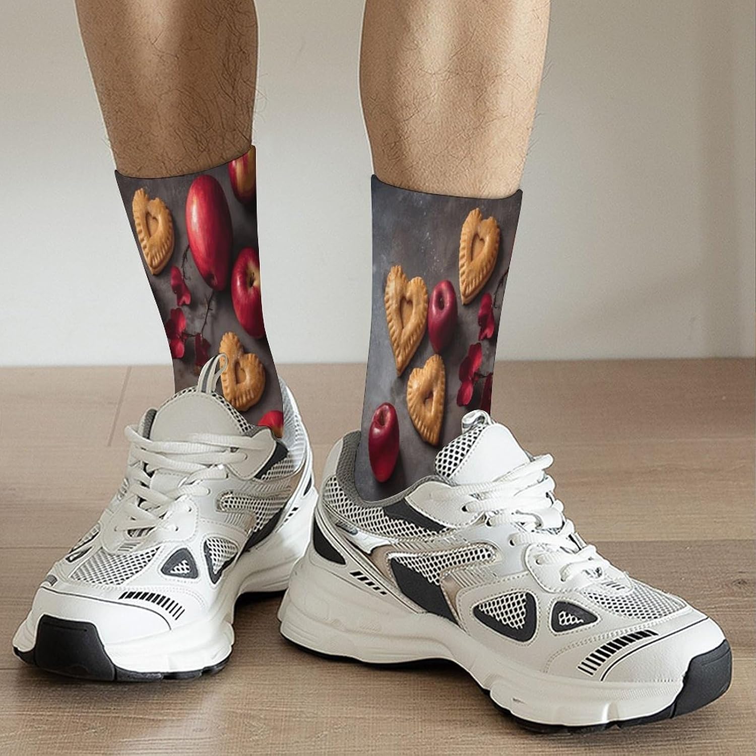 Fruit And Food Crew Sock High Stocking Grippy Socks | Socks for Men & Women,Stockings-Long Thin Tube Sports, Breathable Soft Athletic for Nurses,Travel