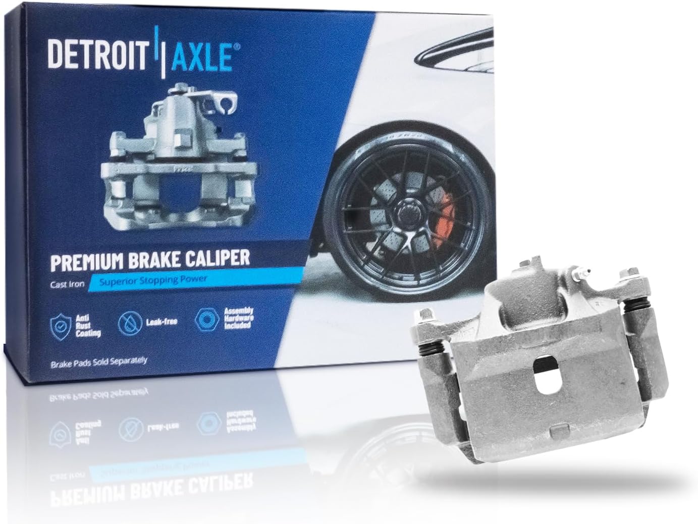Detroit Axle - Front Driver Side Disc Brake Caliper w/Bracket Replacement for 1998 1999 2000 2001 2002 Honda Accord 2.3L