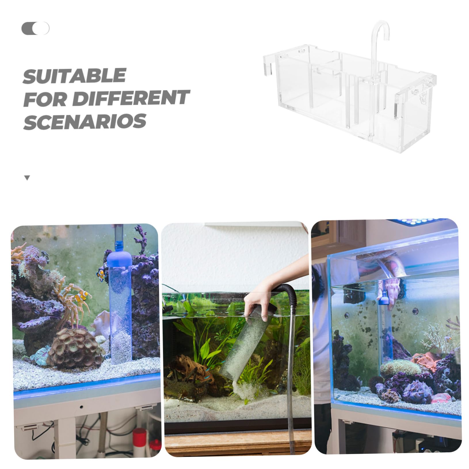 Aquarium Filtration Box Außenfilter Für Fischbecken Reinigungslösung Geräuschlos Und Wandmontierbar Für Verschiedene Aquariengrößen
