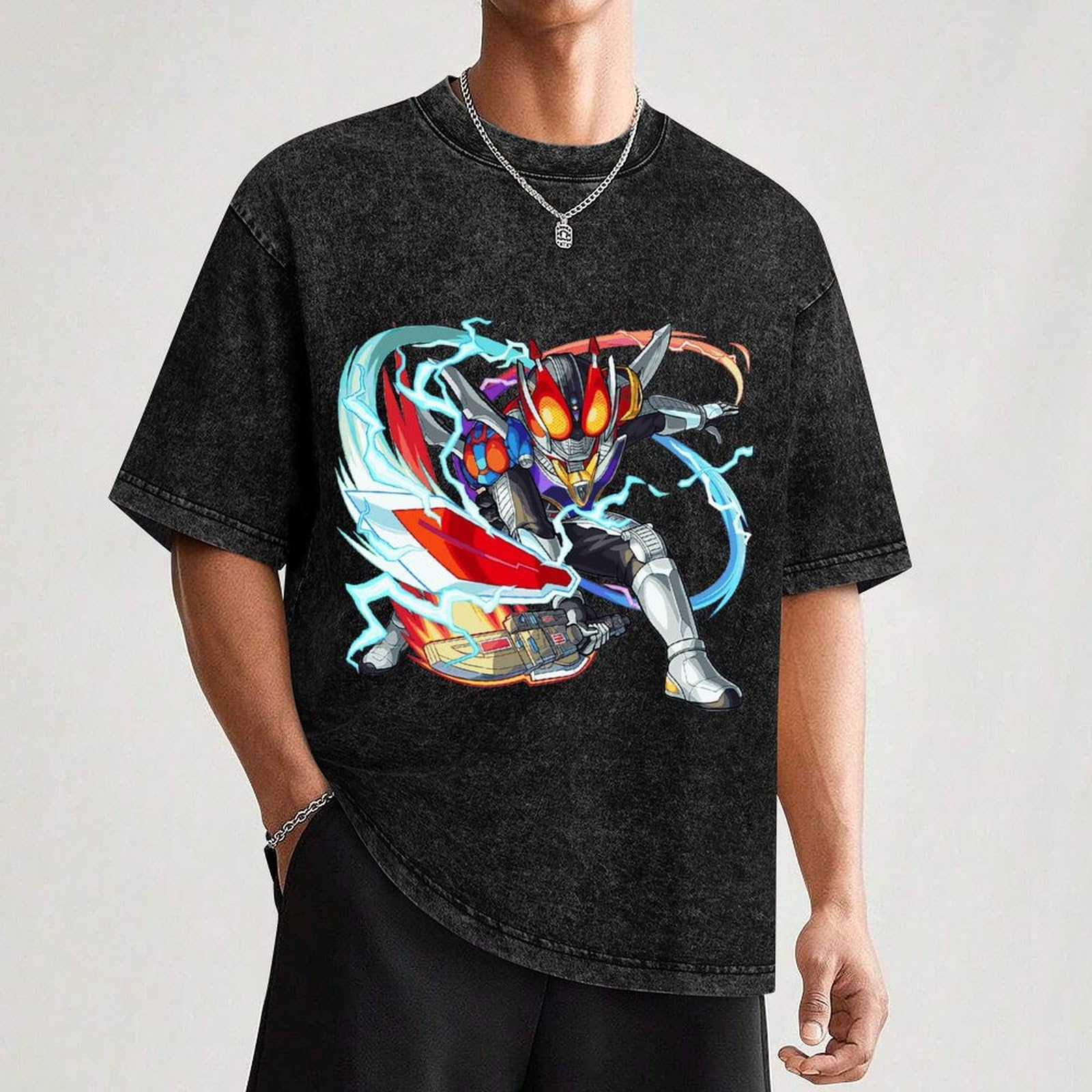 仮面ライダー電王　シャツ　Lサイズ Amazon.co.jp: 仮面ライダー電王 Tシャツ メンズ 半袖 綿 大きいサイズ
