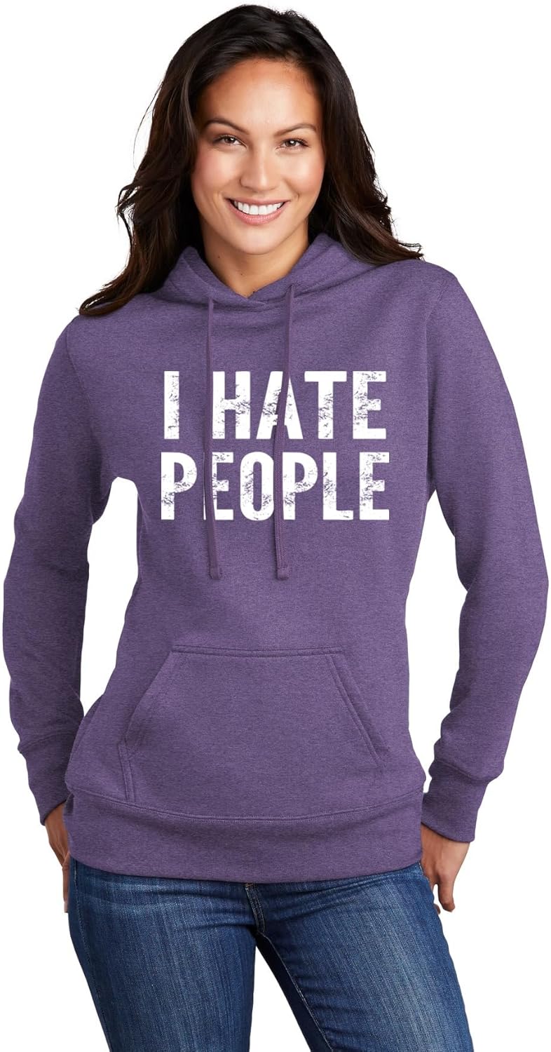 Go All Out I Hate People Funny Gift Mens Women Sweatshirt Hoodie
