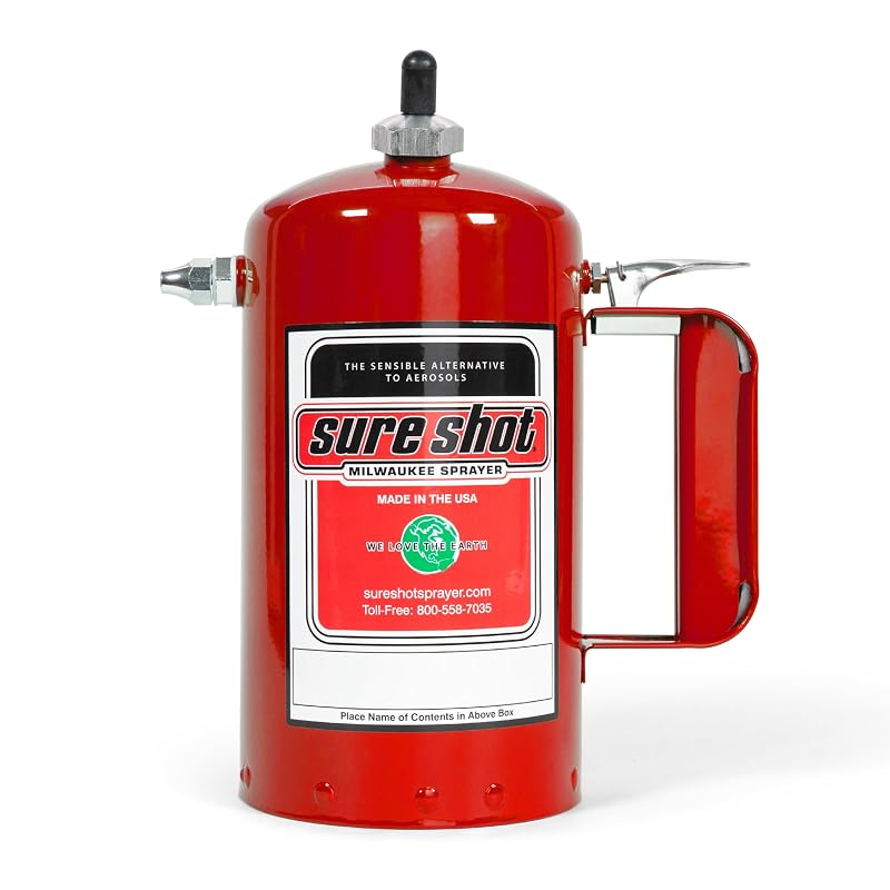 Pulverizador recarregável SURE SHOT A1000R de aço esmaltado vermelho, 946 mL