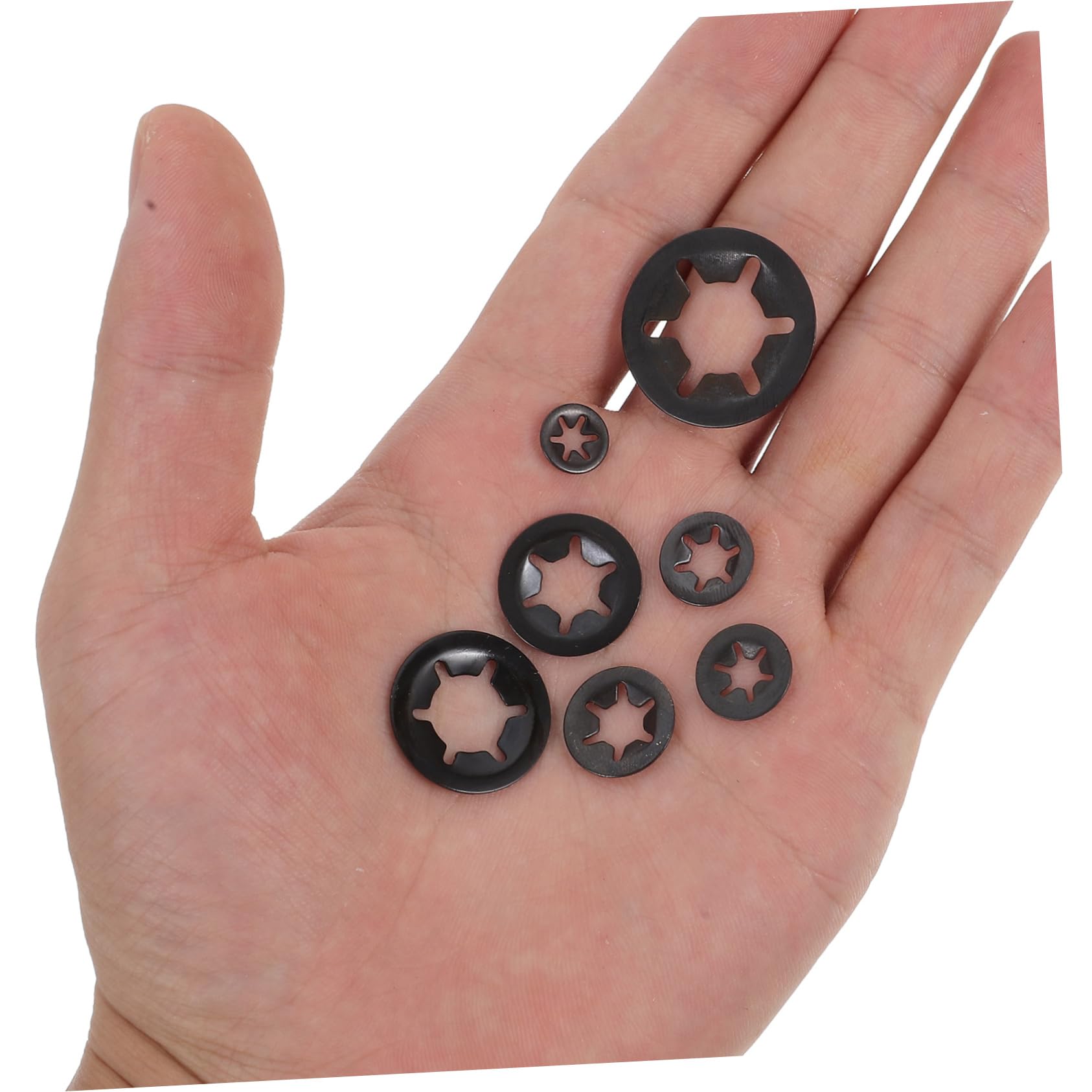 Veemoon Tooth Washers 340pcs Set Quick Locking Washers High Tensile Strength for Bolts Random Color