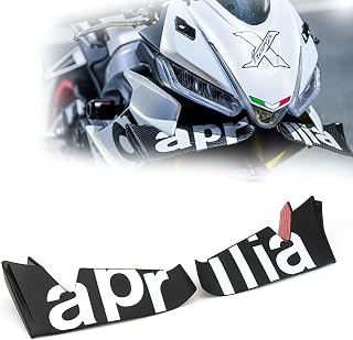 Für Aprilia RS660 Motorrad Winglet Aerodynamischer Spoiler 8 Farben, einstellbares und leichtes ABS-Material verbessert Stabilität und Leistung (Weiß)
