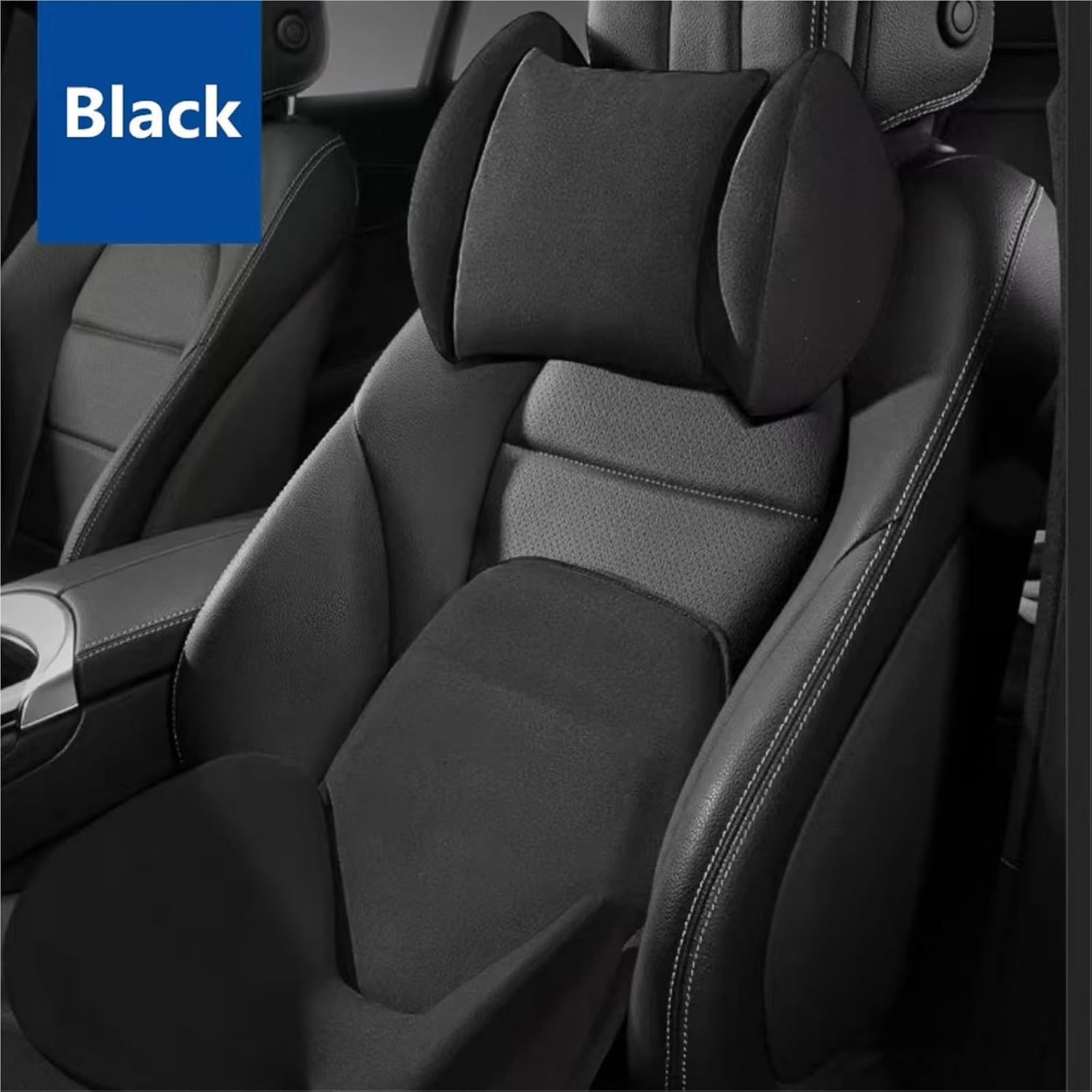 Compatible For Jetour Traveler Shanhai T2 Headrest Waist Support Memory Cotton Car Neck Pillow Modification Interior Supplies(8 Wire Right white)