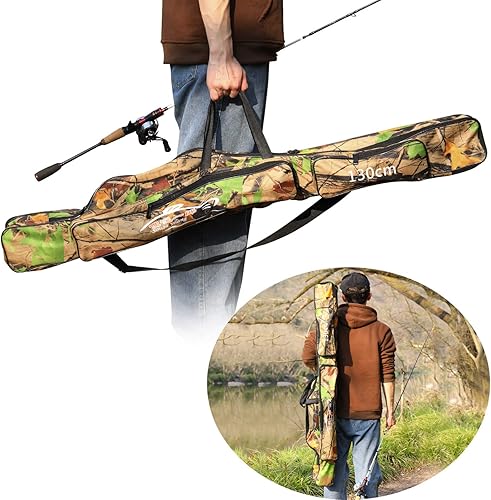 Vista 25 de Sougayilang Estuche organizador para caña de pescar, bolsa de almacenamiento para caña de pescar y organizador de carrete para viajes, regalo