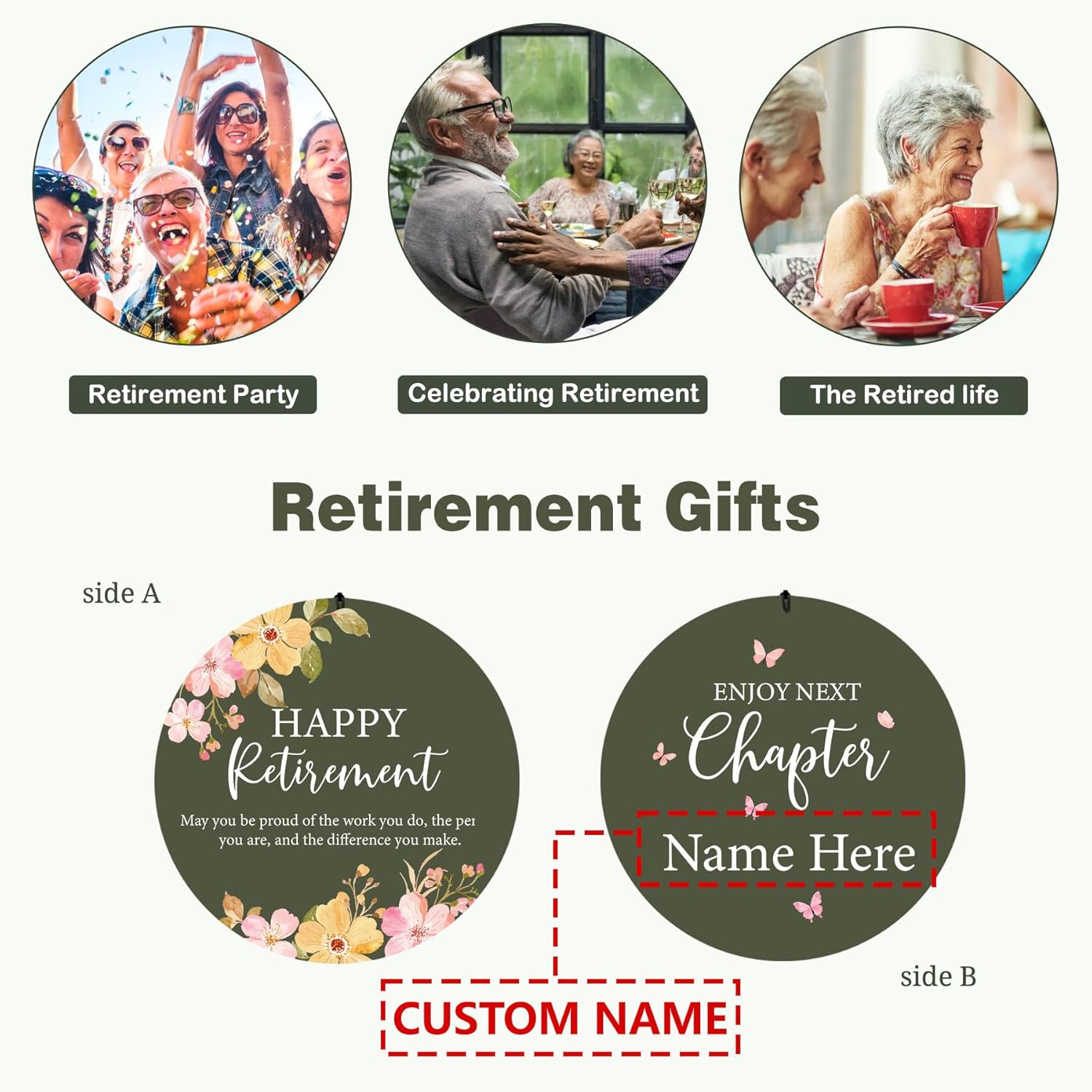 ASTARIN Happy Retirement Wind Chime 2025, Going Away Gift Ideas Retire Decorations, Personalized Wind Chimes Retirement Gifts for Men/Women, Best Retire Gifts for Coworker