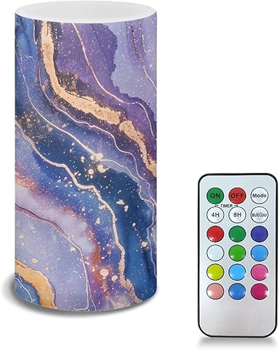 Vista 15 de Velas LED sin llama personalizadas que funcionan con pilas con temporizador remoto que cambia de color, personaliza fotos y texto, hazlo tú mismo tu