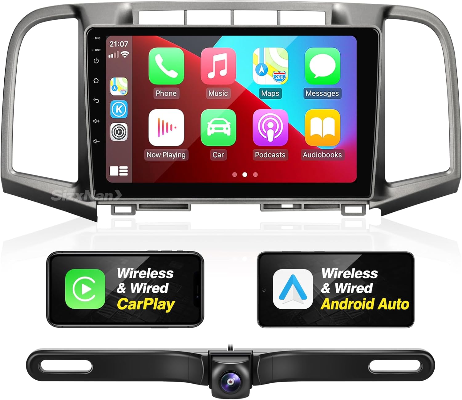 for Toyota VENZA 2009-2016 Radio Compatible with Wireless Carplay Android Auto,Car Upgrade Stereo Touchscreen Bluetooth Navigation GPS WiFi FM/AM Backup Camera Media Player 8-Core Head Unit