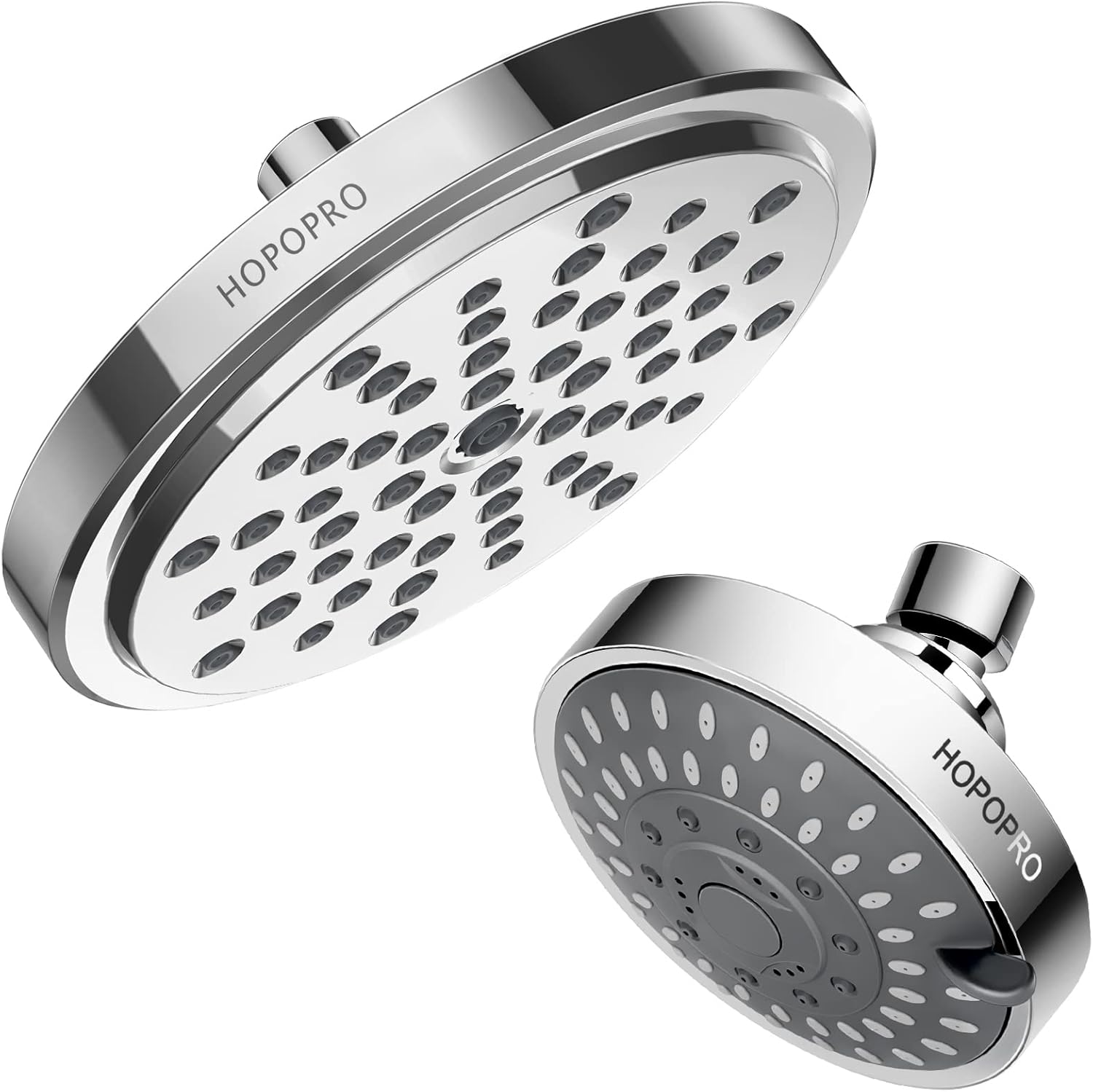 HOPOPRO 5Setting High Pressure Fixed Shower Head & Upgraded 7 Inch