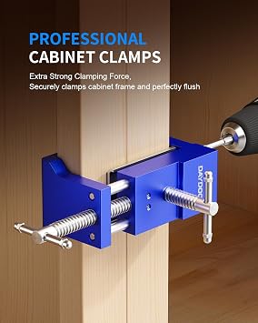 DAYDOOR Cabinet Clamps for Face Frame Cabinet Installation, 2-Pack
