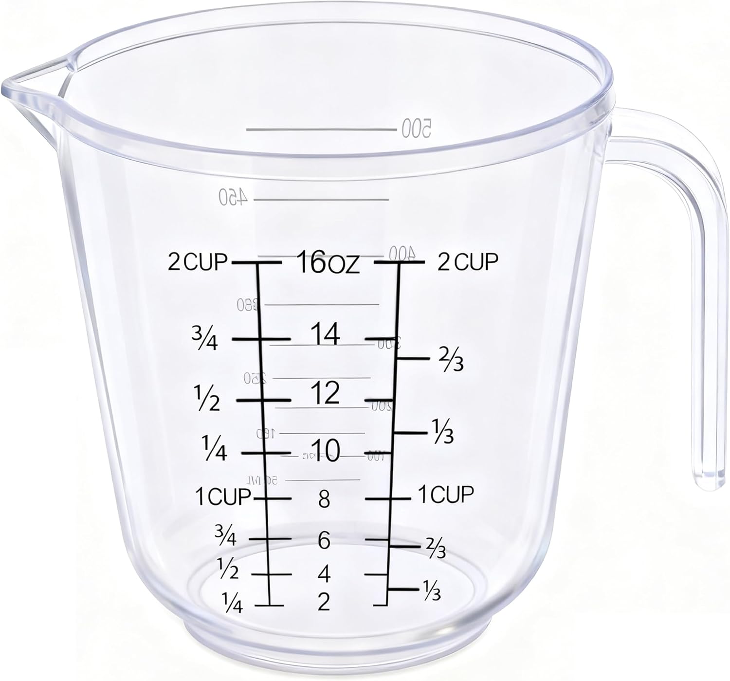 DOTINGHUX Measuring Cup, 2 Cup, Clear