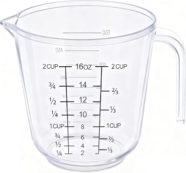 DOTINGHUX Measuring Cup, 2 Cup, Clear