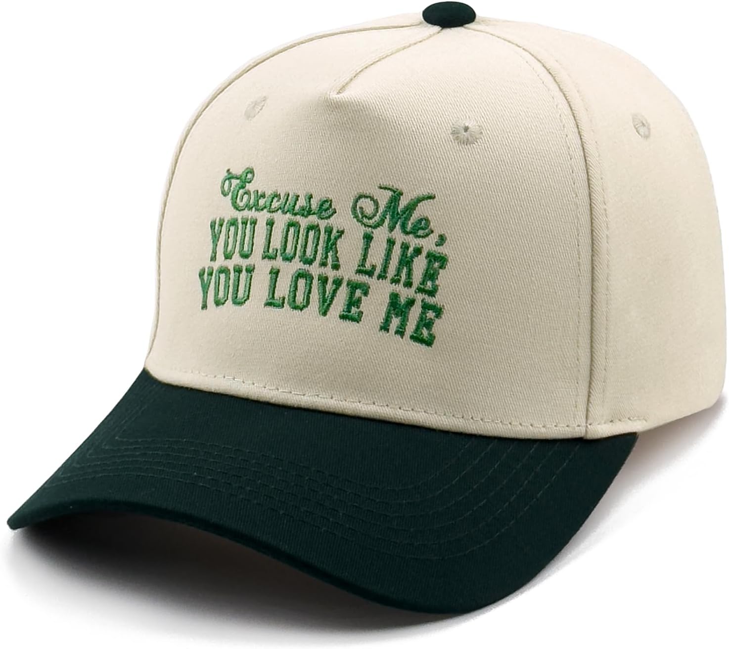 Funny Embroidered 2 Tone Baseball Cap, Classic Trucker Hat for Men Women His Her Fashion Gifts Ideas Everyday Style