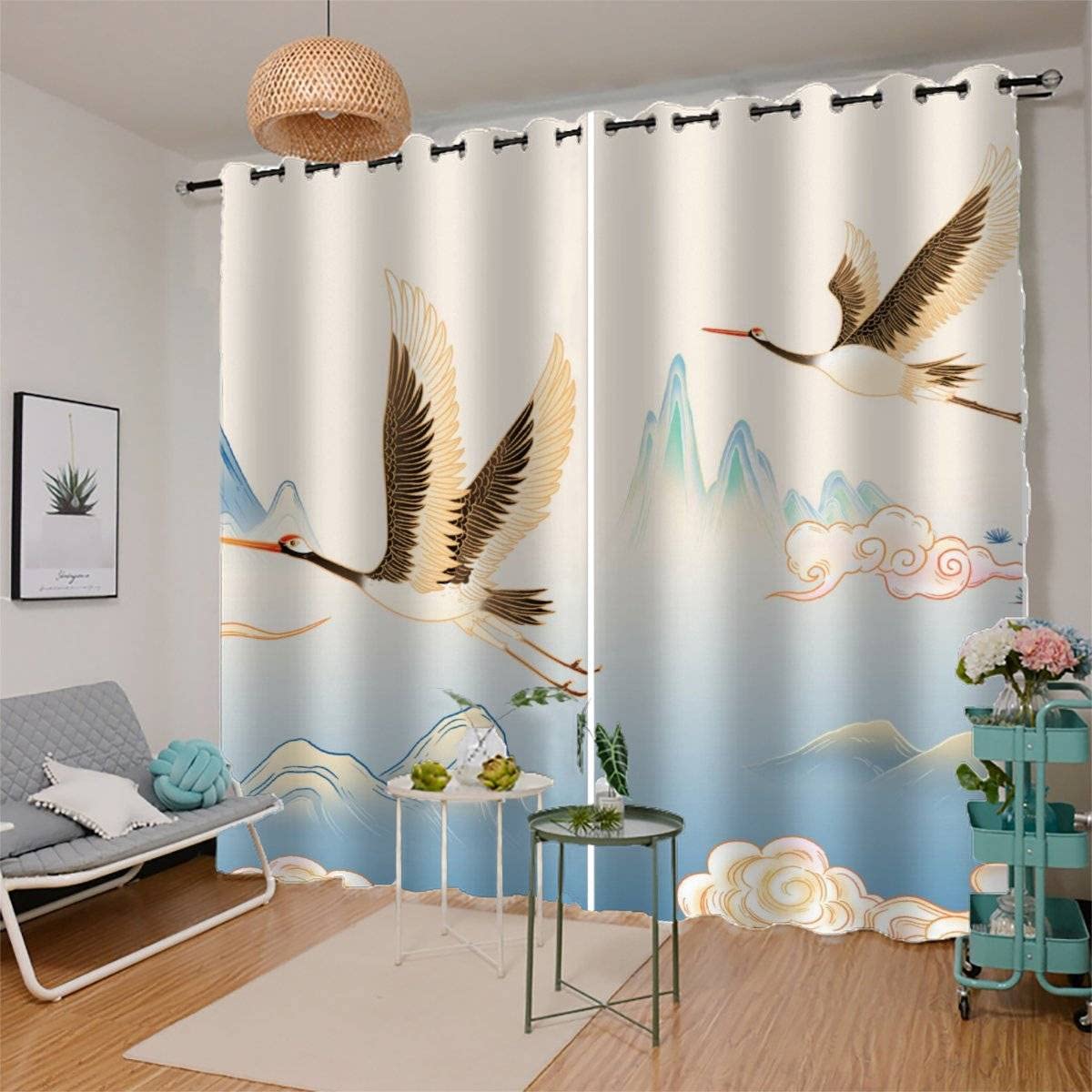 AKATIE Arc-en-Ciel Rideau Thermique Isolant Anti Froid 2 Pièces Rideaux Coloré Rideau Occultant 3D Impression Moderne Salon Chambre Rideaux Acoustiques (183x214 cm