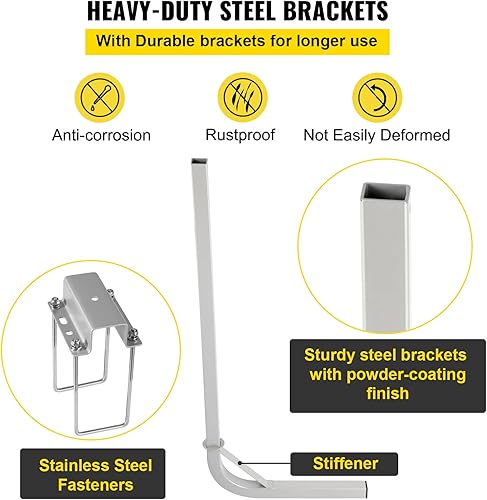 Miniatura 5 de VEVOR Guía de remolque de barco, postes de guía de remolque de diseño ajustable de 20 a 60 pulgadas, 2 guías de remolque (forma de L, forma de T,