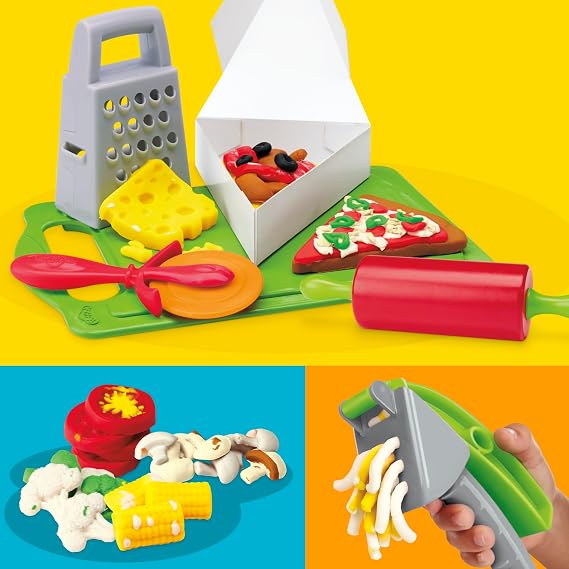 Play-Doh Pizza Slice Playset, Play Food Kitchen Toys for Kids, Arts & Crafts for Boys & Girls 3+