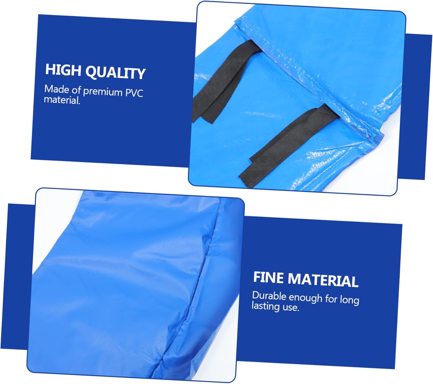 SUPVOX Thickened Collision Jumping Bed Cushion Trampoline Protective Cover Mat Round PVC Tear Resistant Weatherproof Spring Safety Pad for Outdoor Use