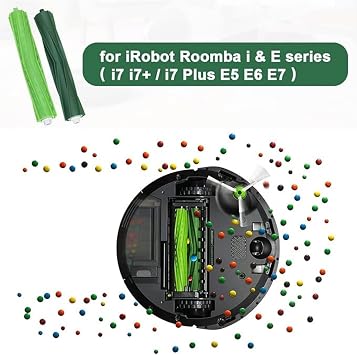 2 Set 4 Adet Ana Fırça İrobot Roomba i7 i7+ i3 i3+j7 j7+E5 E6 E7 ile Uyumlu Ana Fırça İRobot Roomba i7 (7150) i7 (7550) Ana Fırça