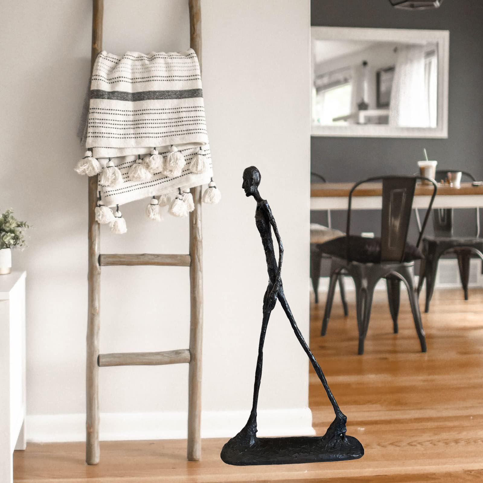 Giacometti Skulptur Bronze, Der Schreitende Mann Bronze Figur, Abstrakte Moderne Kunst Statue, Zeitgenössische Dekoration Handgefertigt,Mann,60CM