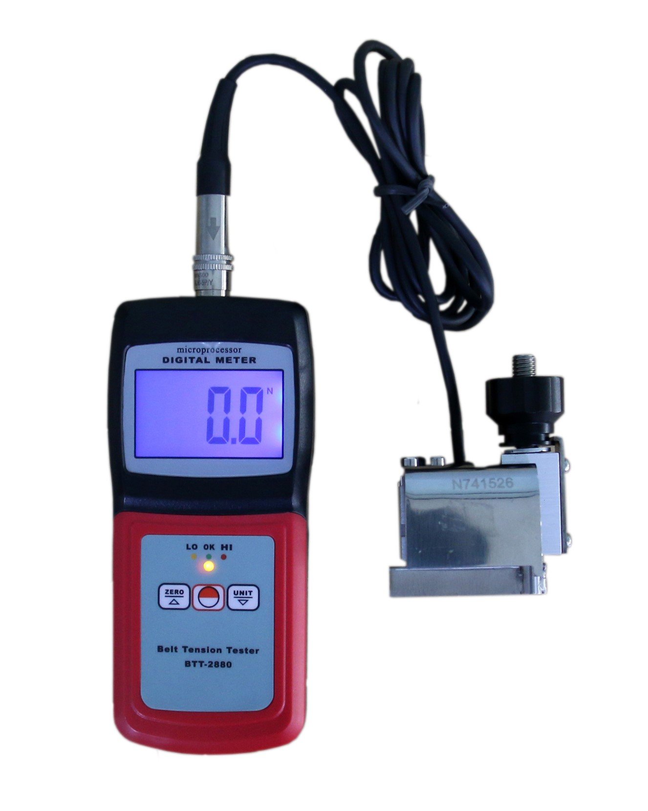 BYQTEC BTT2880 Car Belt Tension Tester Strap Strain Gauge Meter 0750