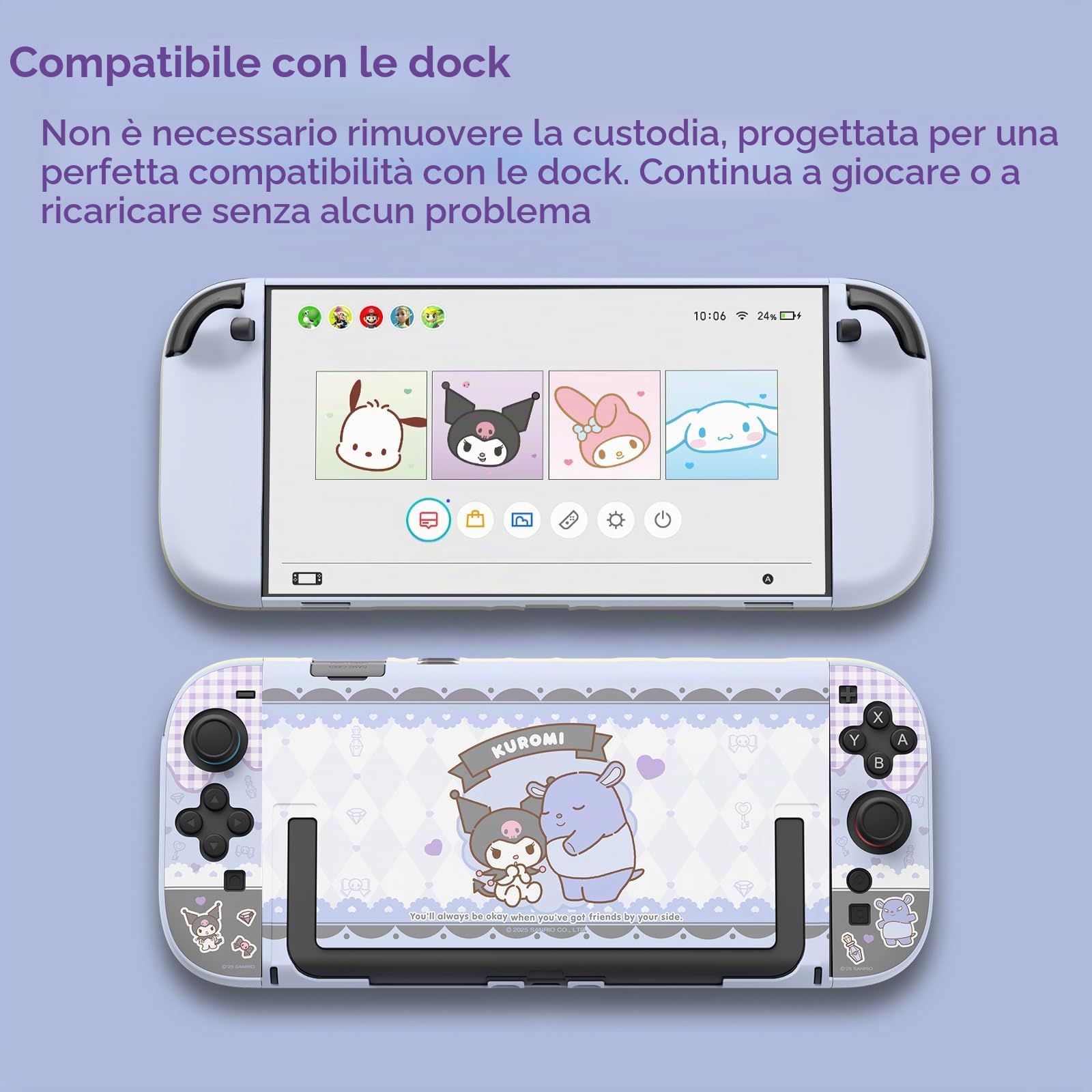 Kuitmor - Custodia protettiva rimovibile in PC per Switch 2 Modello 2025, guscio rigido a protezione completa per accessori Switch 2 2025 - KLM