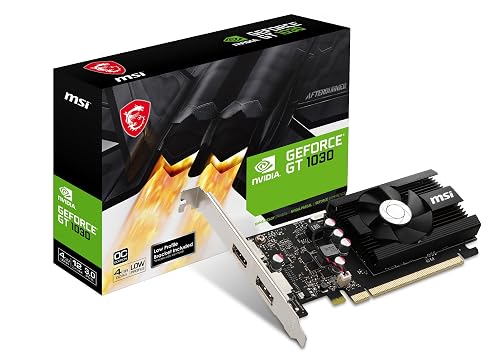 MSI GeForce GT 1030 4GB Graphics Card (GT 1030 4GD4 LP OC)