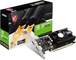 MSI Placa de vídeo para jogos GeForce GT 1030 4GB GDRR4 64-bit HDCP suporta DirectX 12 DP/HDMI ventilador único OC (GT 1030 4GD4 LP OC)