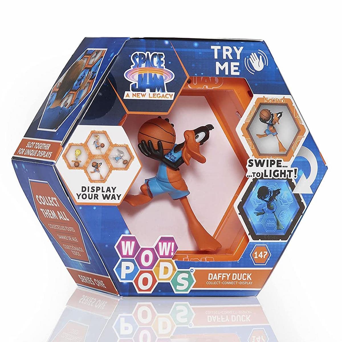WOW! PODS Space Jam: A New Legacy - Daffy Duck | Light-Up Bobble-Head Figure | Official Warner Bros Collectables, Toys and Gifts for Boys and Girls, Aged 5+