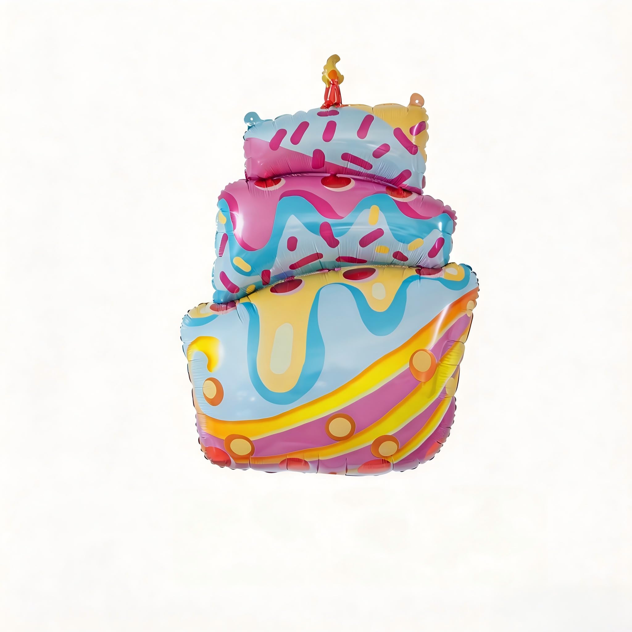 1 Colourful Three-Tier Dripping Cake Foil Balloon for Birthday Party — image 1