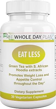 EAT LESS - Weight Loss Pills for Women and Men That Works Fast - Appetite Suppressant Fat Burning Supplements, 30 capsules, Made in USA
