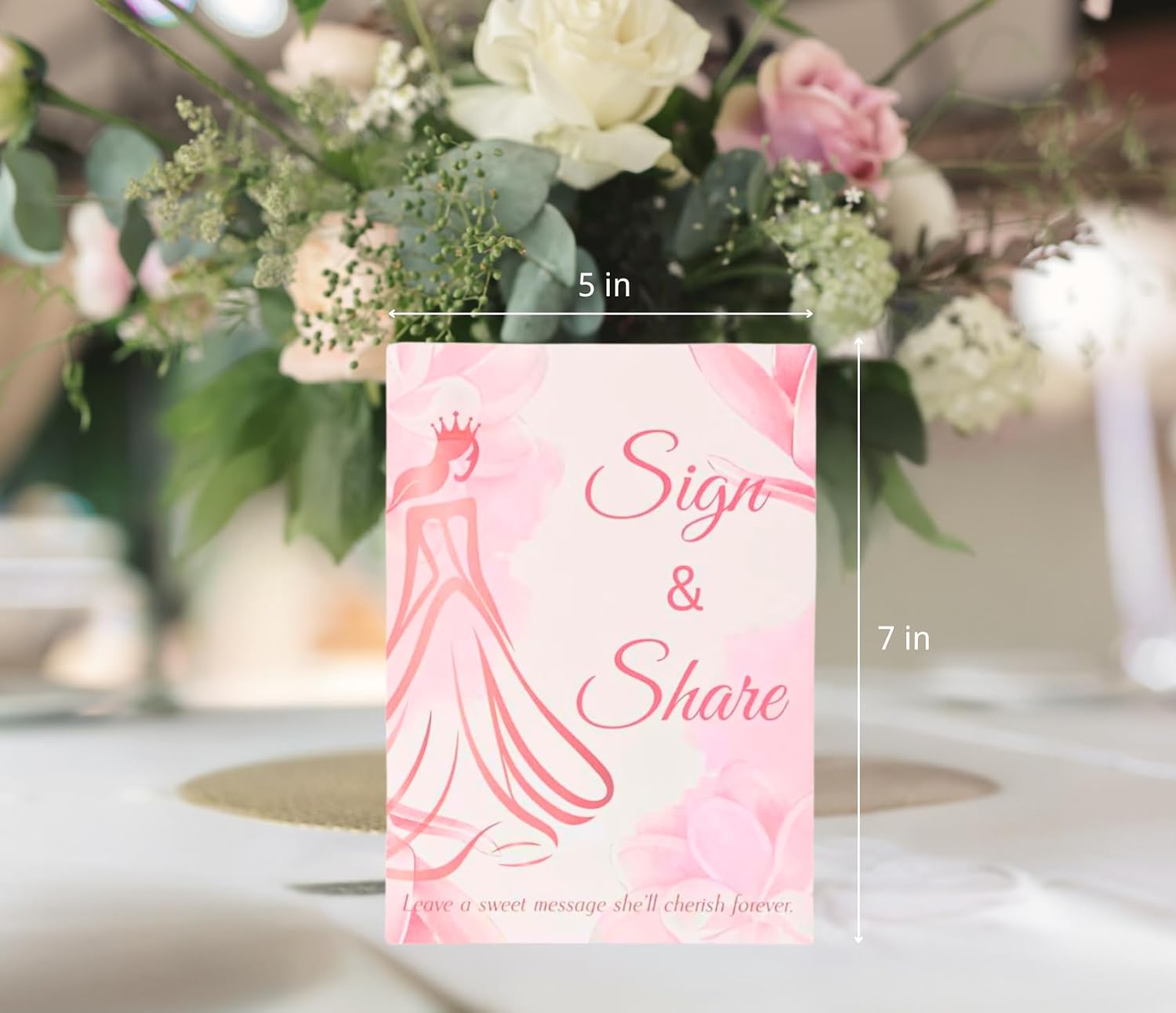 PINKEESEA 3 Pcs Quinceañera Guest Book Set with Sign Here Card and Rose Gold Diamond Pen - Hardcover Signature Book, Libro De Firmas para 15 Años - 15th Quinceanera Party Favors & Decorations