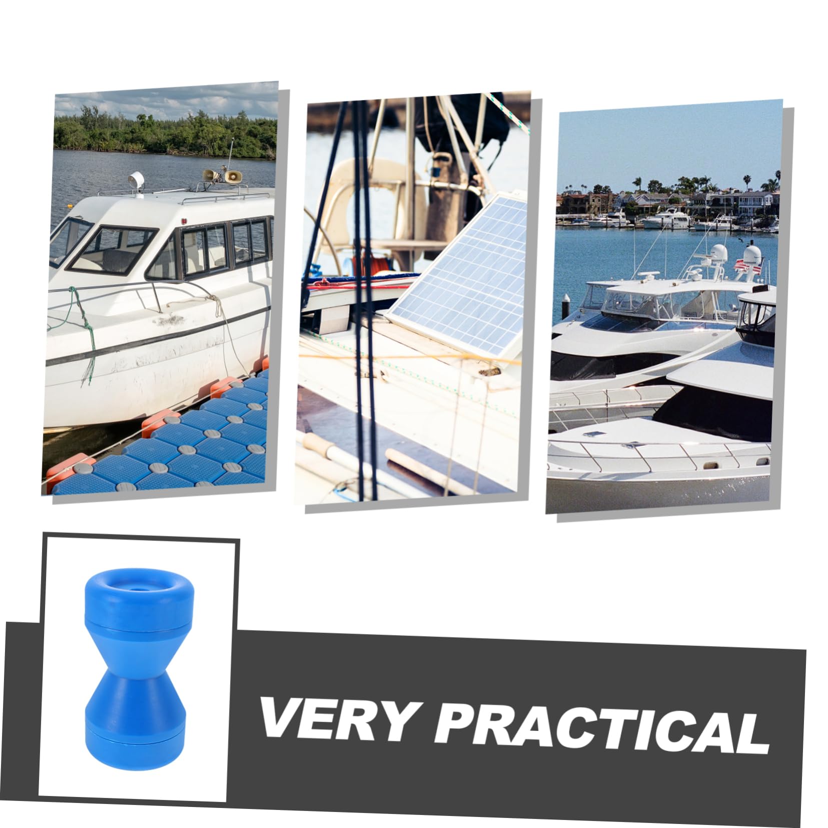 Abaodam Rullo di Prua per Rimorchio Barca, Diametro Interno 15mm, Blu | Plastica, Uso Nautico e Trasporto, Applicazione Versatile per Yacht e Barche