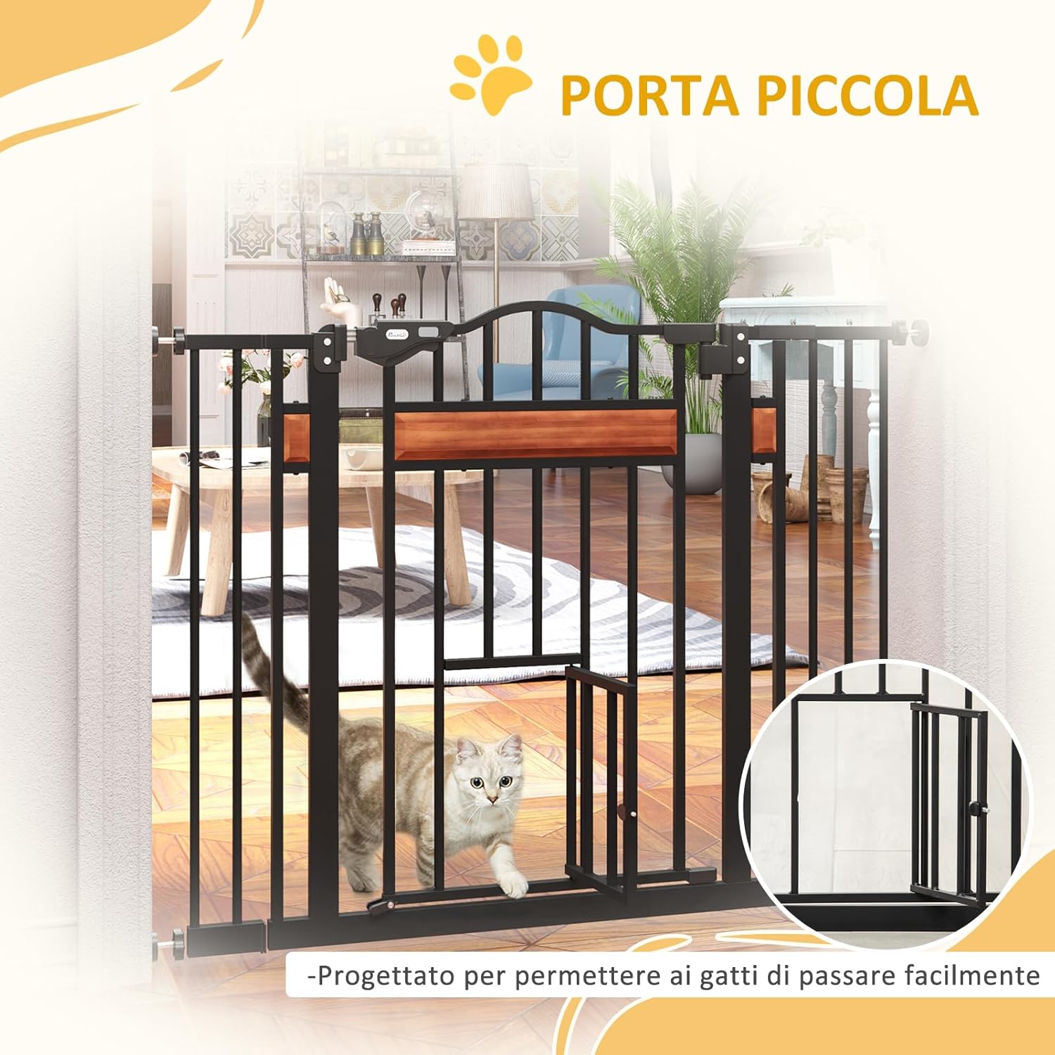 PawHut Pet Gate Small Pet Door