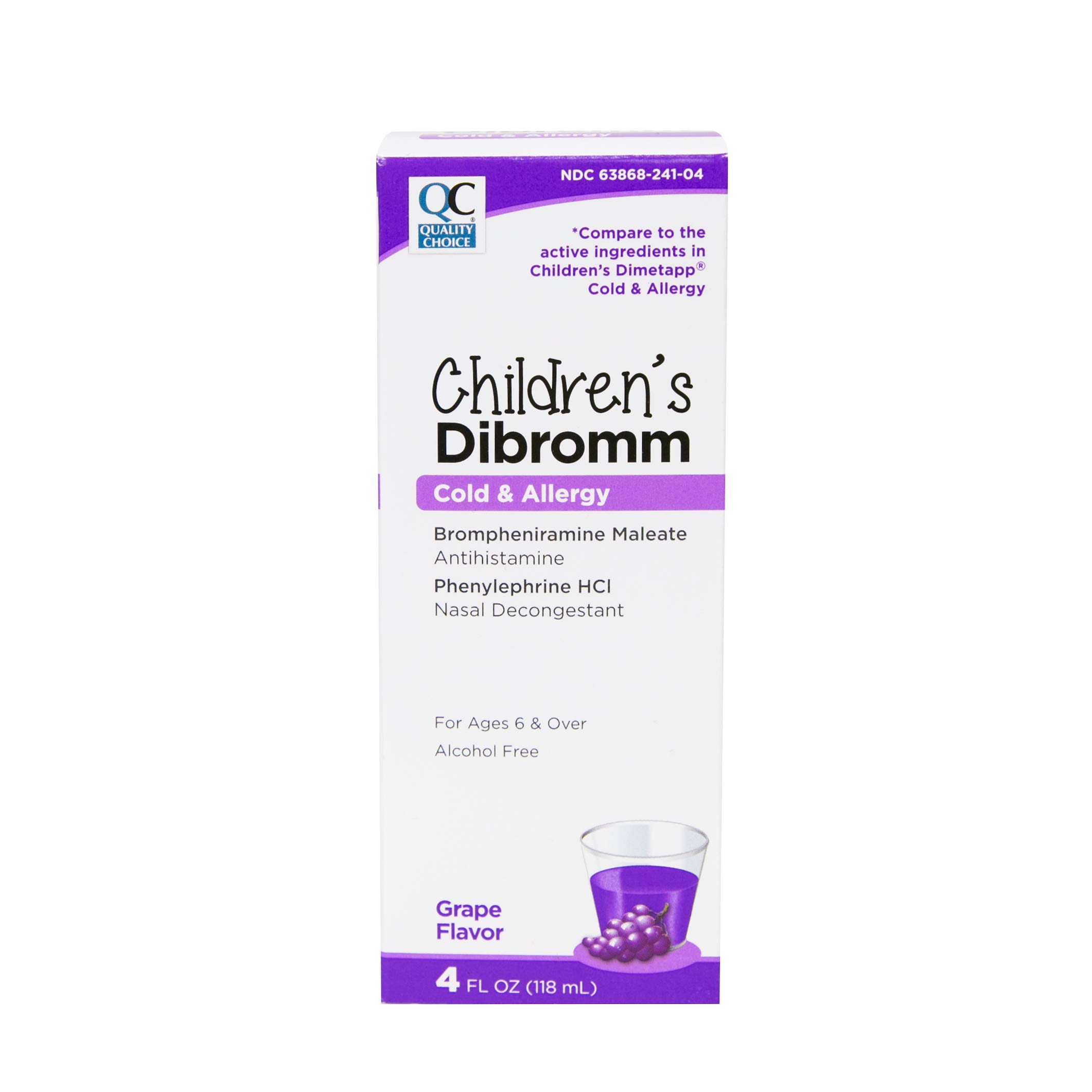 Quality Choice Children's Dibromm Cold and Allergy Liquid