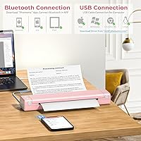 Vista 30 de Phomemo M08F - Impresoras portátiles inalámbricas para viajes, soporte de papel térmico de 8.5 x 11 pulgadas, impresora térmica Bluetooth compatible
