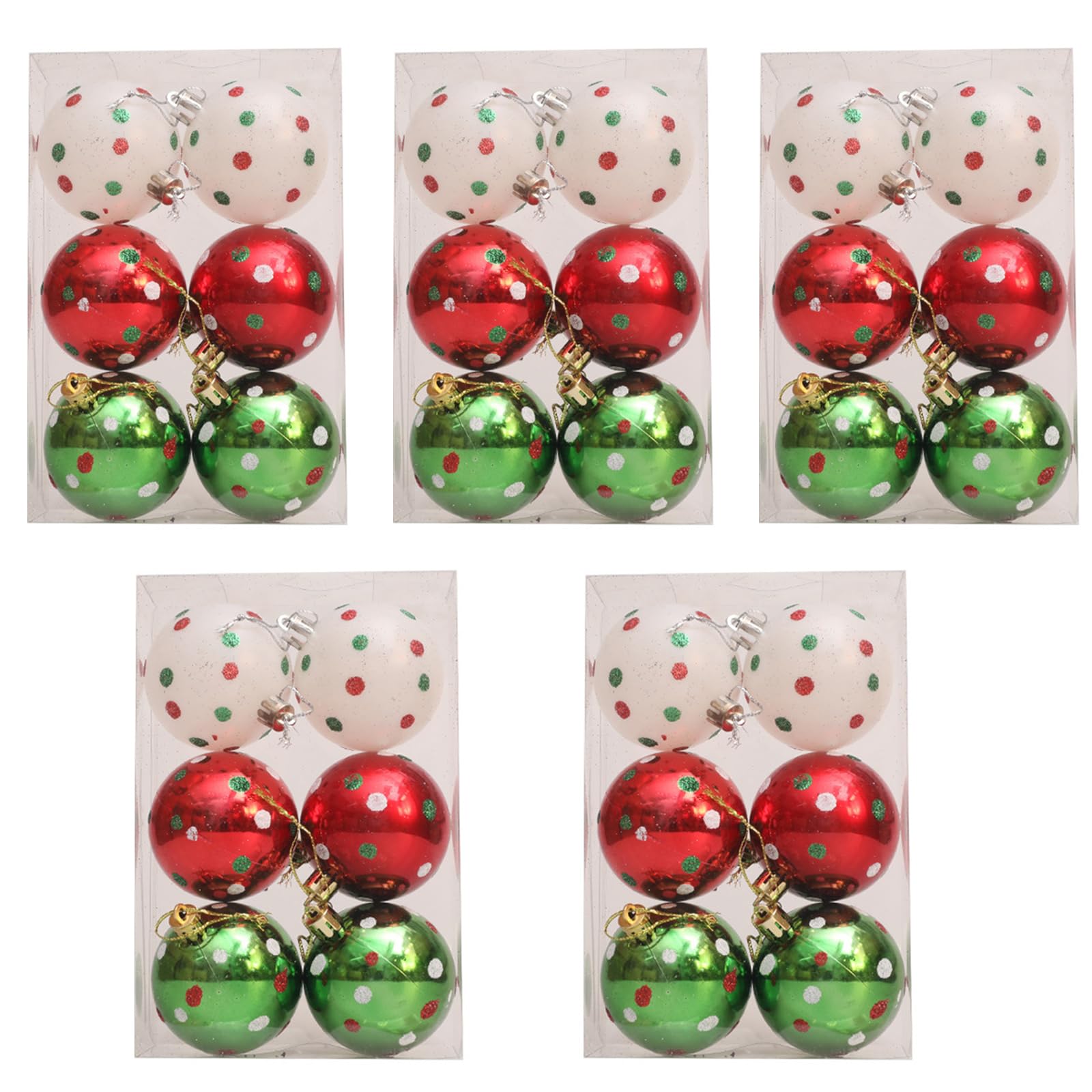 Tsophreniq Christmas Tree Ornament Set Holiday Collections Christmas Sphere Artistic Pattern Sphere for Tree Adornment Seasonal Accent