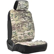 Car Front Seat Covers,Automotive Universal Waterproof Nylon Canvas Bucket Stitch Heavy Duty Semi Truck Driver Seat Cover for SUV, Trucks and Cars Camouflage