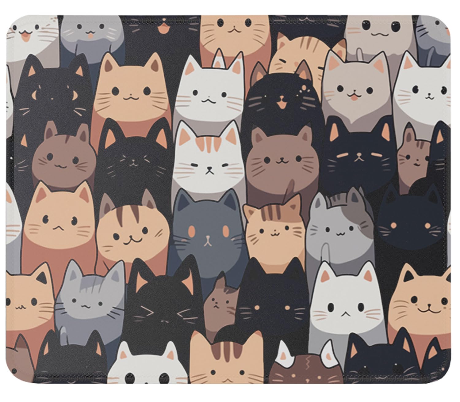 Cats Owner Gifts Funny Cute Colorful Cat Mom Mousepad 9.5 x 7.8 in Mouse Mat for Home Office Gaming Working Computers Laptop