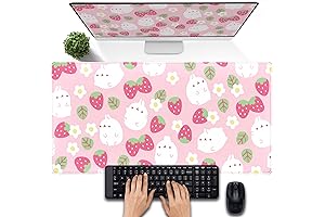 Strawberry Field Desk Mat: The Perfect Desk Accessory for Kawaii Lovers