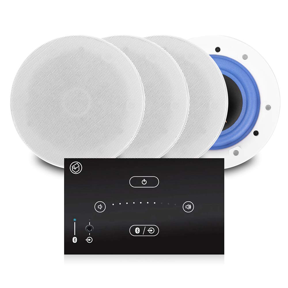 Systemline E50 Bluetooth Ceiling Speaker Kit - Wireless 4x ESCS5 Speakers for Seamless Audio Experience at Home, 160-200W Output