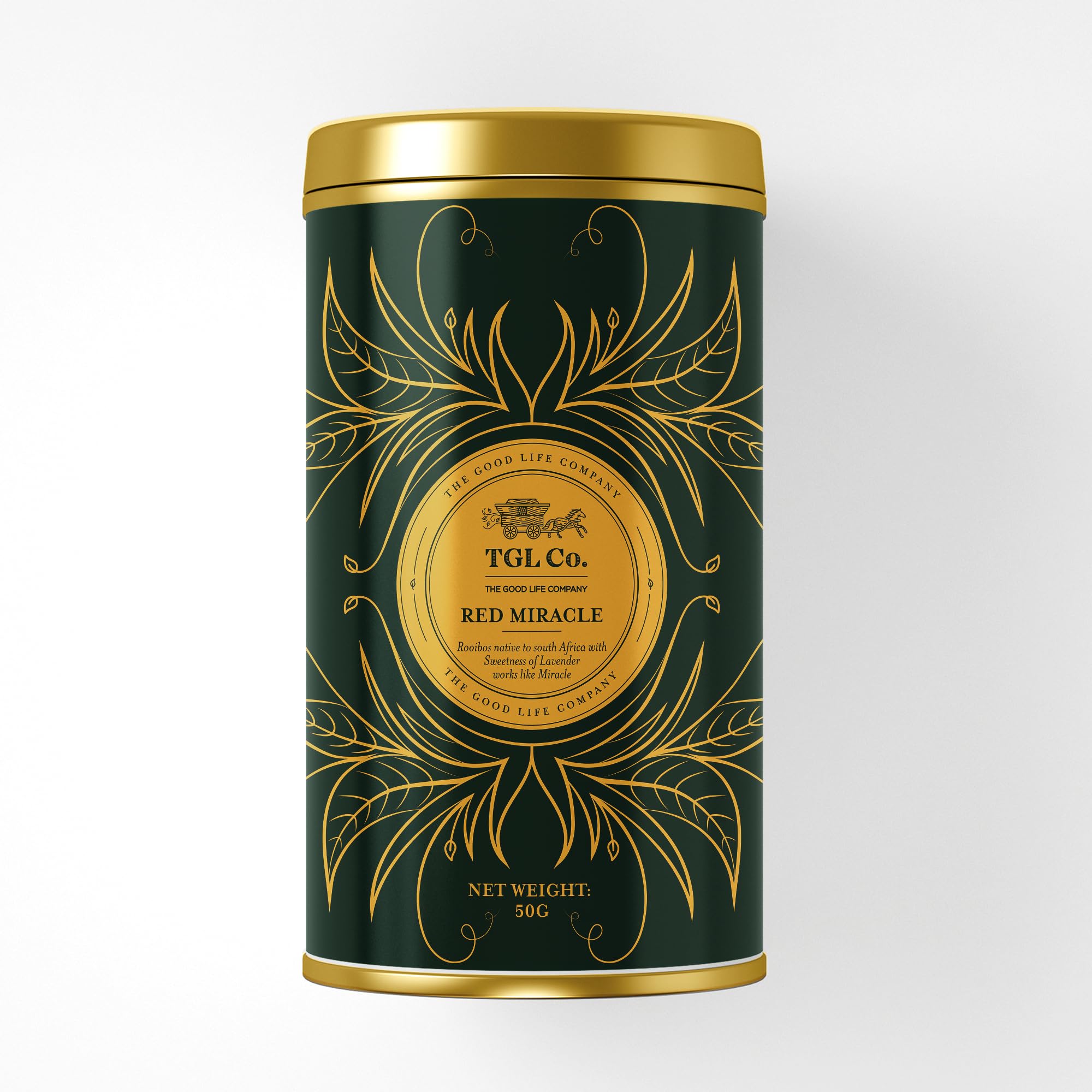 TGL Co. Red Miracle Tea (50G Tin Can) | Premium South African Rooibos | Rich In Antioxidants | Supports Digestion & Gut Health | Caffeine-Free Herbal Tea