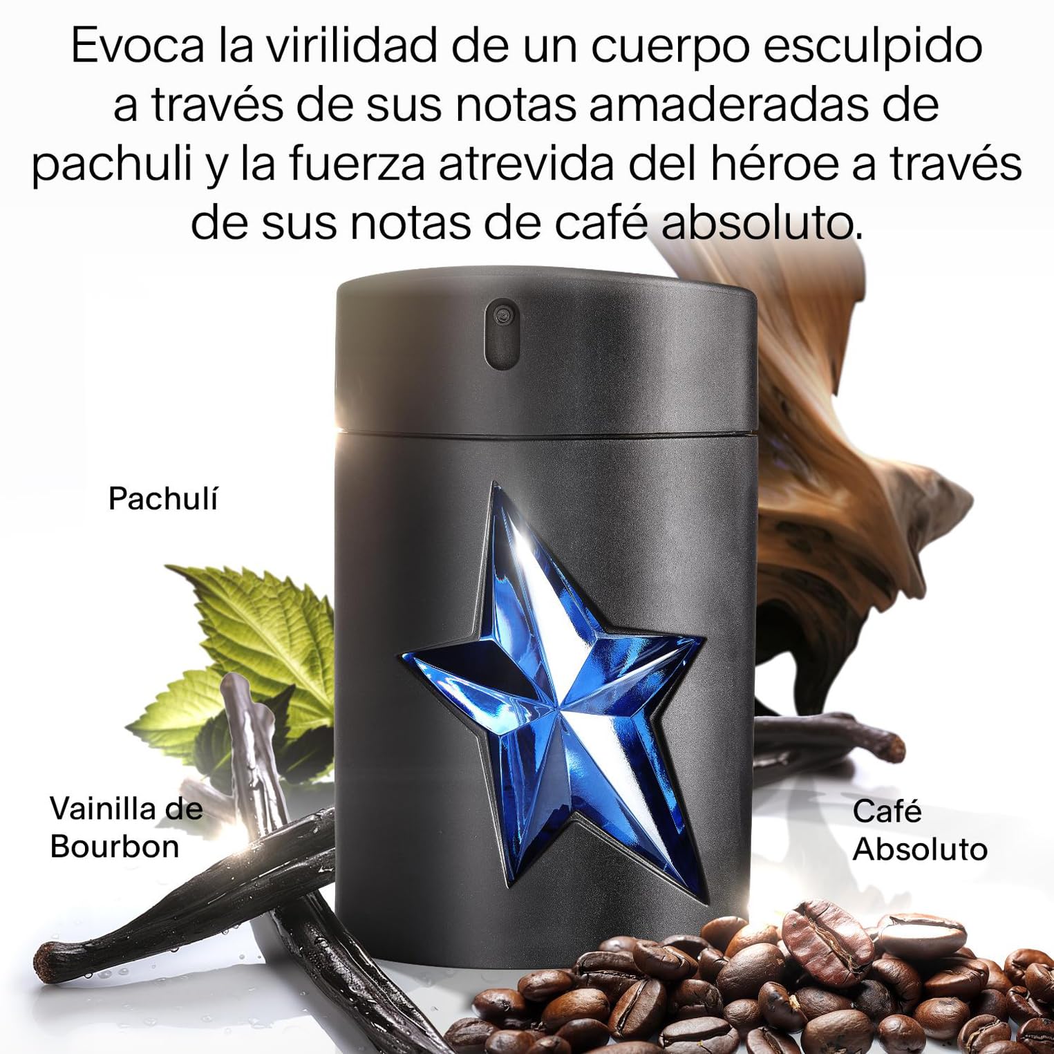 MUGLER, A*Men Eau de Toilette, Perfume para hombre, Aroma Amberino Amaderado Gourmand, Fragancia Vigorosa