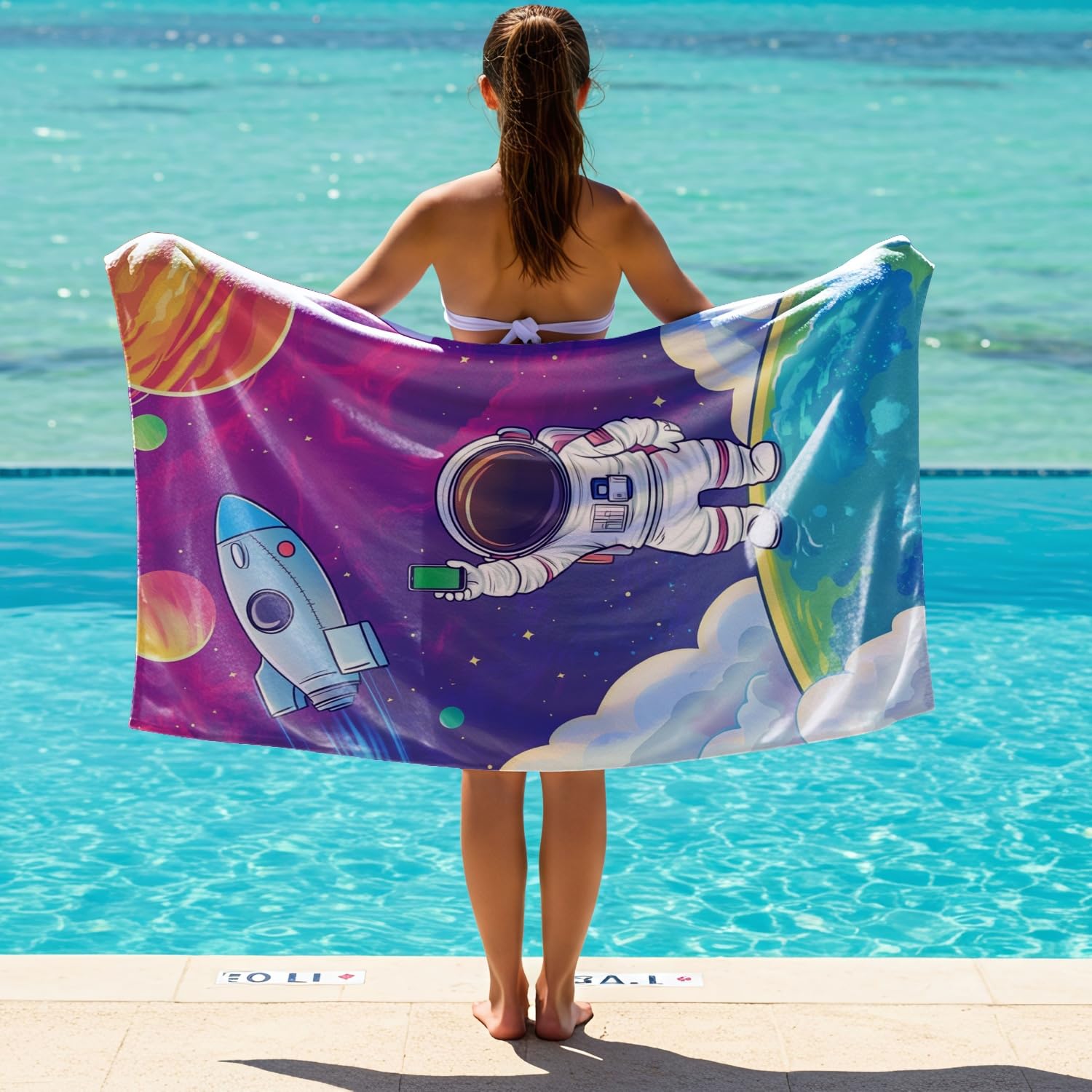 Amazon.com: YCLYXY Creative Astronaut Printed Beach Towel