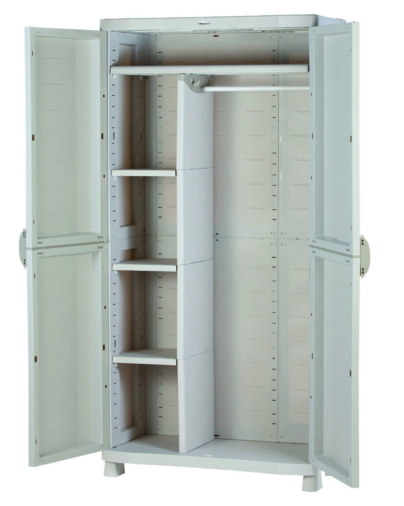 Plastiken M258516 - Armario de Resina escobero Space Saver Beige 90cm
