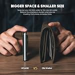 VULKIT Portefeuille minimaliste Slim pour hommes avec argent Clip- RFID Blocage avec AirTag Porte-monnaie en métal, Army Green