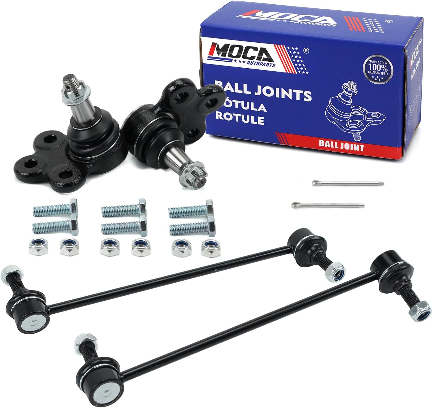 MOCA Front Sway Bar End Link Ball Joint Fit 2010-2017 for Chevrolet Equinox & 2010-2017 for GMC Terrain Front Suspension Kit