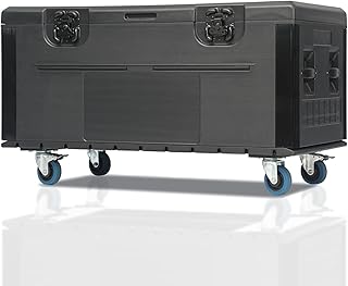 Cable Trunk Road Case with Wheels 44" x 22" x 25" Professional Stackable Heavy Duty ATA Rolling Road Case for DJ Equipment Storage Transport Touring with Casters